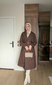 Cherry Leather Coat