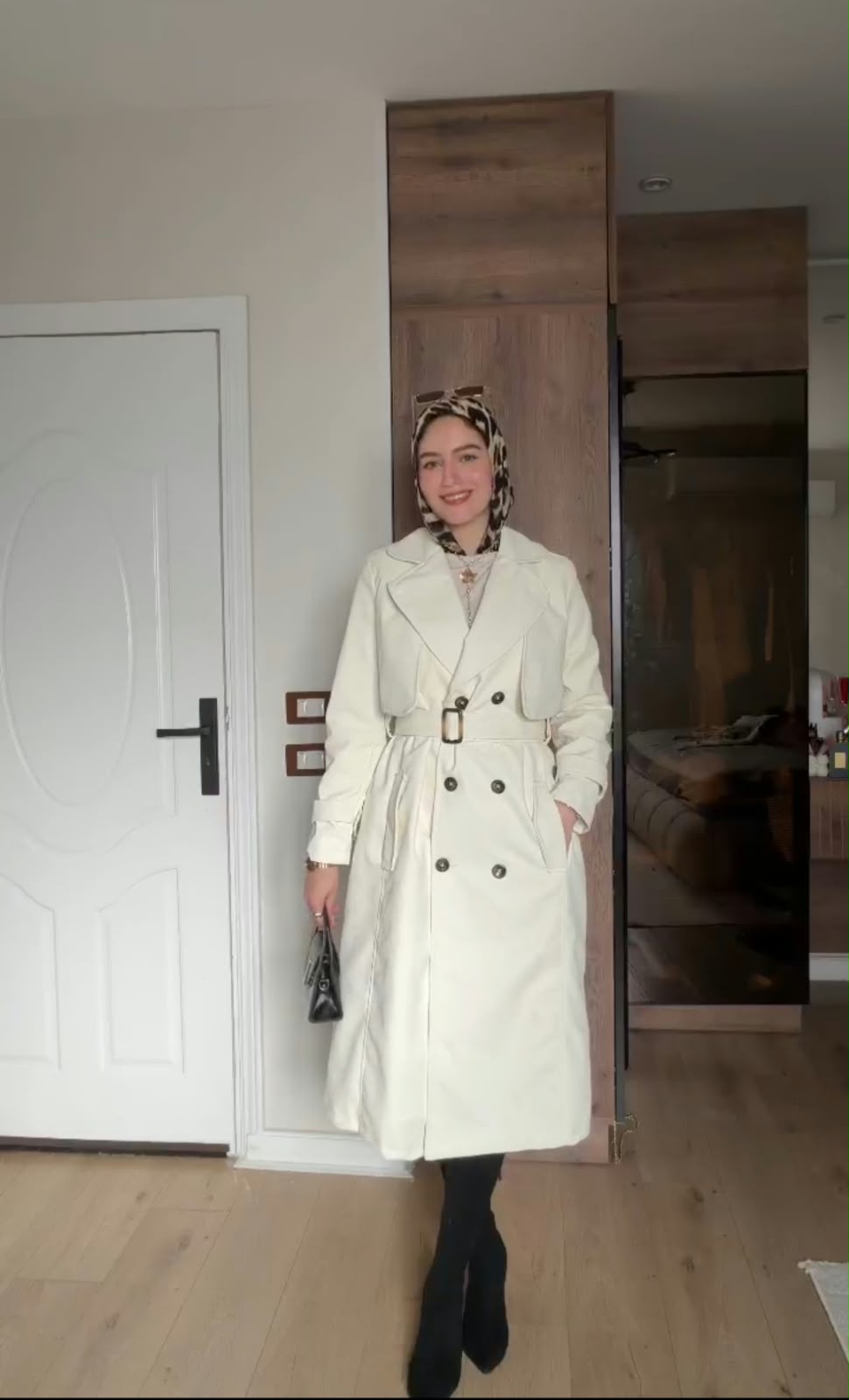 Cherry Leather Coat